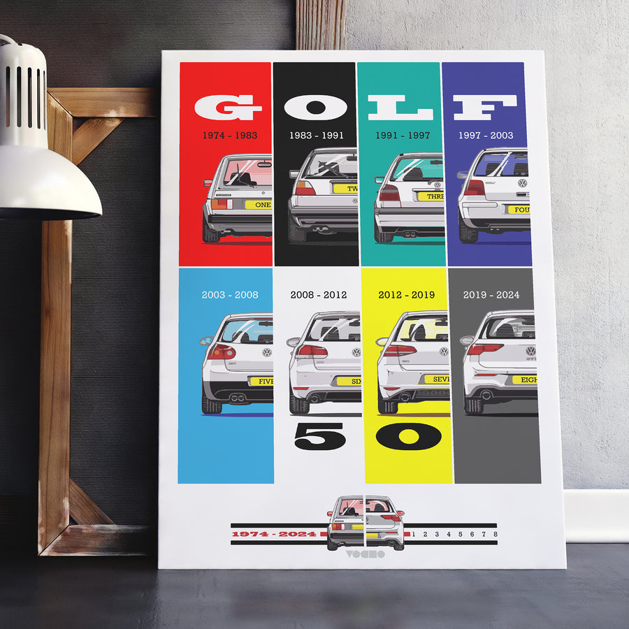 Golf 50 - A3 Limited Edition Art Print